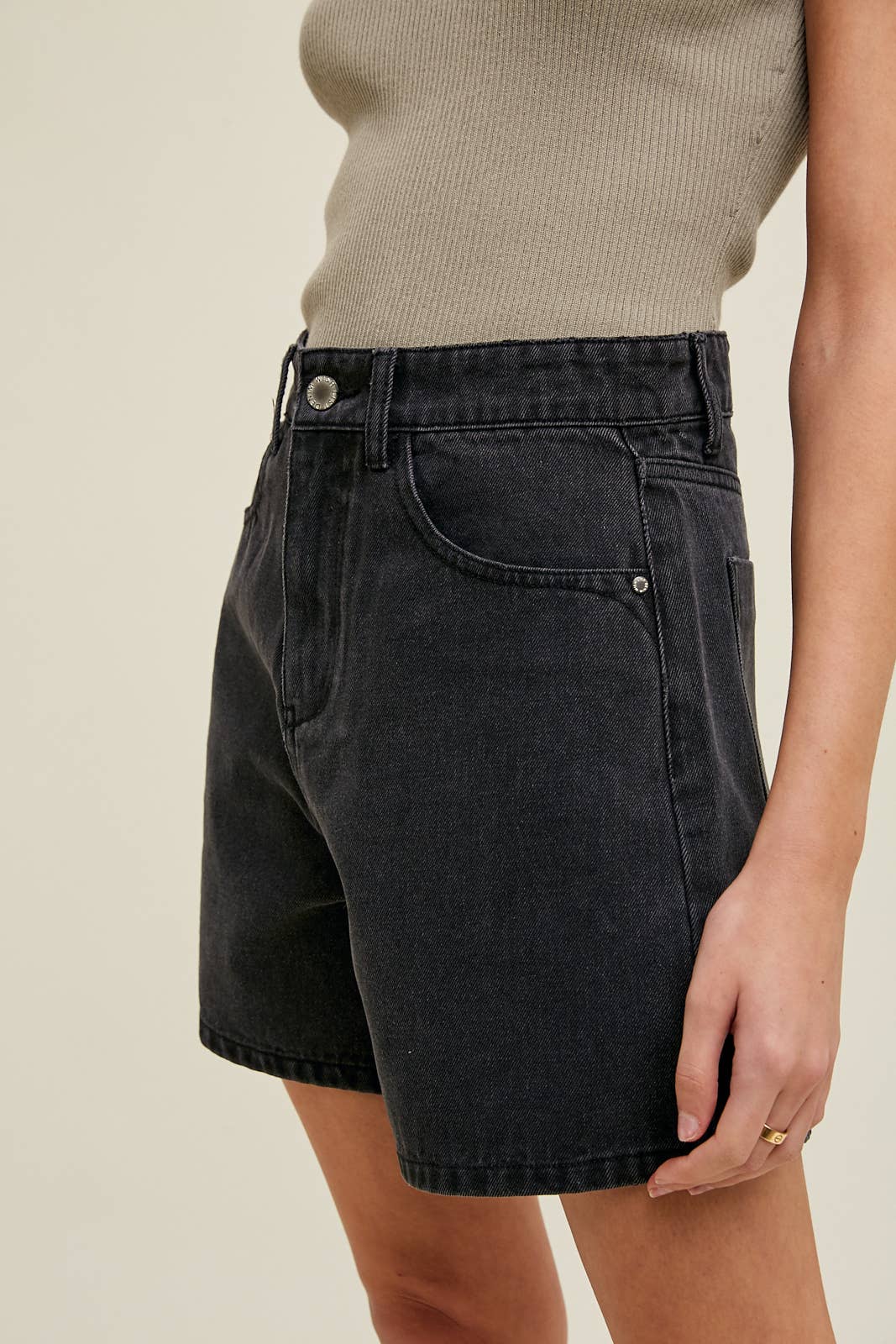 CLASSIC DENIM MOM SHORTS