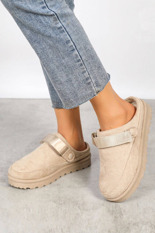 Beige Mule Slippers