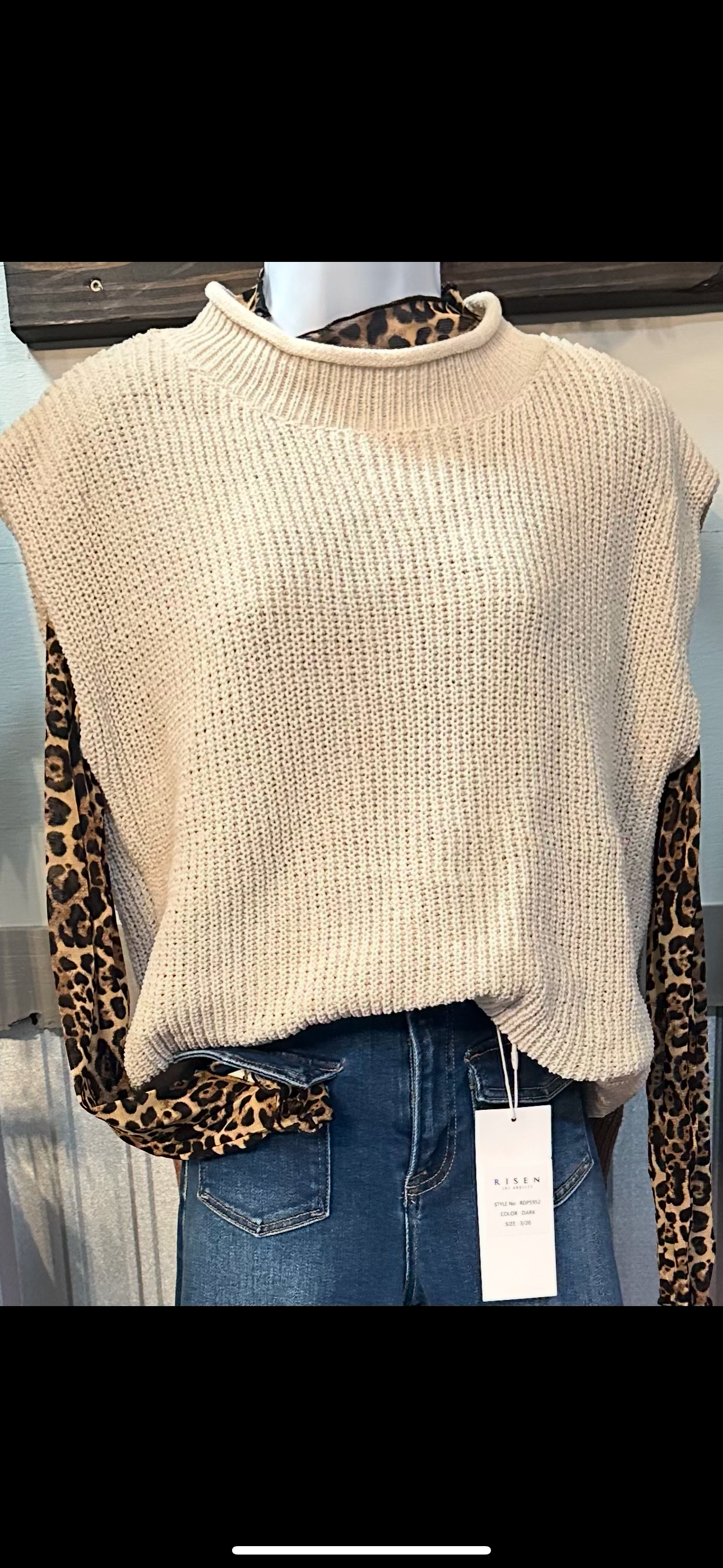 Leopard Mesh Lace Top