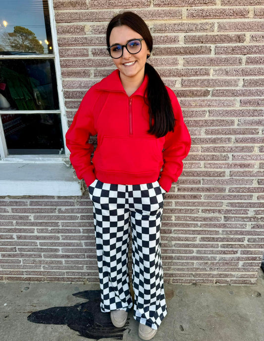 Black/White Checkered Pants