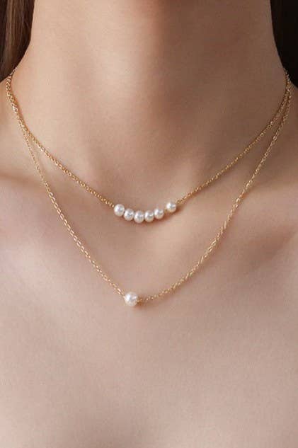18K STAINLESS STEEL TARNISH FREE PEARL NECKLACE