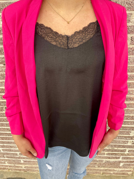 Satin Lace V-neck Cami