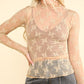 High Neck Mesh Lace Top