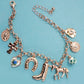 CHARM BRACELET - WESTERN BOOT CROSS PORCELAIN