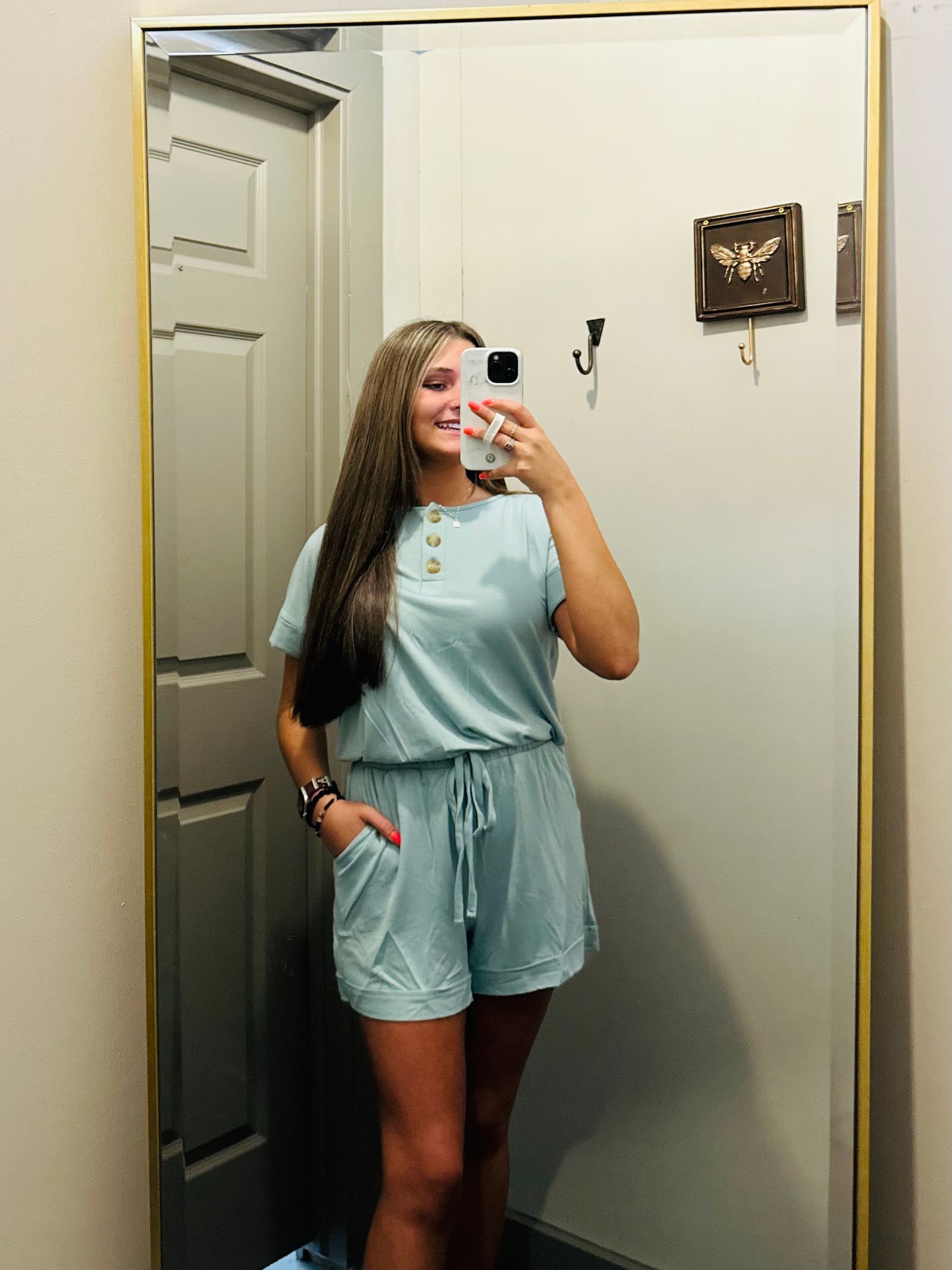 Zenana Light Blue Romper