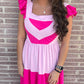 Multi Pink Midi Dress