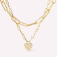 18K STAINLESS STEEL TARNISH FREE LAYERED NECKLACE