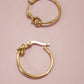18K STAINLESS STEEL WATERPROOF TARNISHFREE  HOOPS