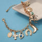 CHARM BRACELET - WESTERN BOOT CROSS PORCELAIN