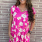 Pink Baby Doll Floral Dress