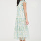 FLORAL SMOCKED RUFFLE DETAIL TIERED MAXI DRESS