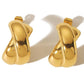 18K STAINLESS STEEL TARNISH FREE HUGGIE EARRINGS