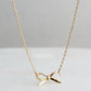 18K STAINLESS STEEL TARNISH FREE BOW NECKLACE