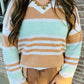 Samira Colorblock V-Neck Sweater