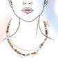 MULTI LAYERED BEADED HEART CHARM NECKLACE