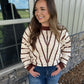 Maple V-Stripped Sweater