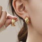 18K STAINLESS STEEL TARNISH FREE HUGGIE EARRINGS
