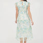 FLORAL SMOCKED RUFFLE DETAIL TIERED MAXI DRESS