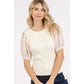 Cream Ruffle top