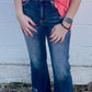 High Rise Ankle Flare jeans