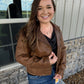 Faux Brown Leather Jacket