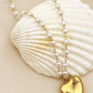 18K STAINLESS STEEL TARNISH FREE HEART NECKLACE