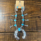 Turquoise Horseshoe Necklace + Earring set