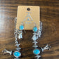 Turquoise Horseshoe Necklace + Earring set
