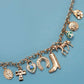 CHARM BRACELET - WESTERN BOOT CROSS PORCELAIN