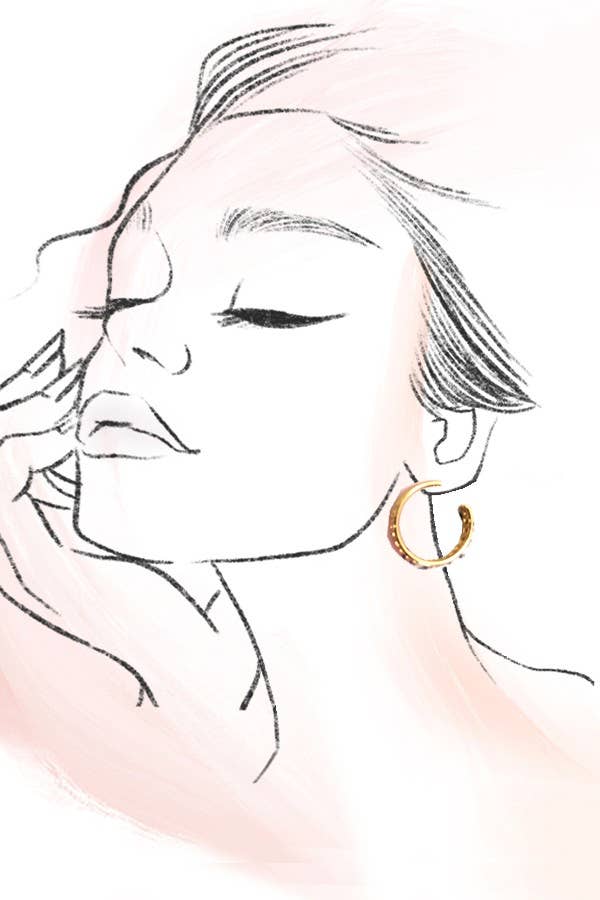 18K STAINLESS STEEL WATERPROOF TARNISH FREE HOOPS
