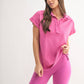 Mineral Wash Half Button Tee