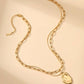 18K STAINLESS STEEL TARNISH FREE LAYERED NECKLACE