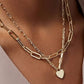 18K STAINLESS STEEL TARNISH FREE LAYERED NECKLACE
