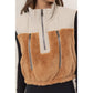 Faux Shearling Half-Zip Vest