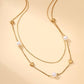 18K STAINLESS STEEL TARNISH FREE LAYERED NECKLACE