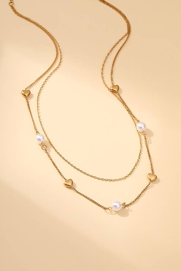 18K STAINLESS STEEL TARNISH FREE LAYERED NECKLACE