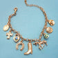 CHARM BRACELET - WESTERN BOOT CROSS PORCELAIN