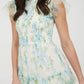 FLORAL SMOCKED RUFFLE DETAIL TIERED MAXI DRESS