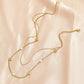 18K STAINLESS STEEL TARNISH FREE LAYERED NECKLACE