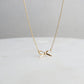 18K STAINLESS STEEL TARNISH FREE BOW NECKLACE