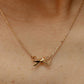 18K STAINLESS STEEL TARNISH FREE BOW NECKLACE