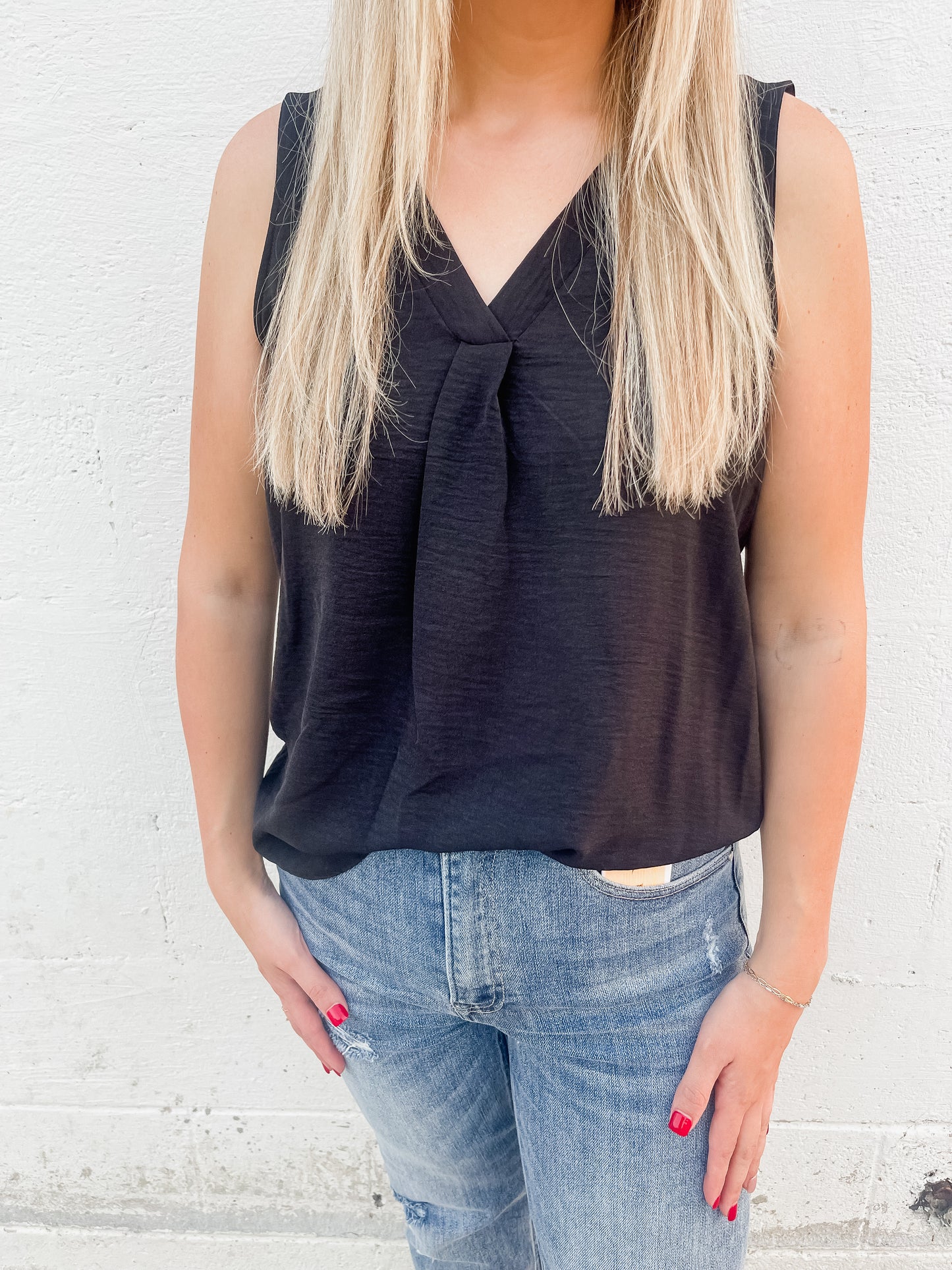 V-Neck Sleeveless Top